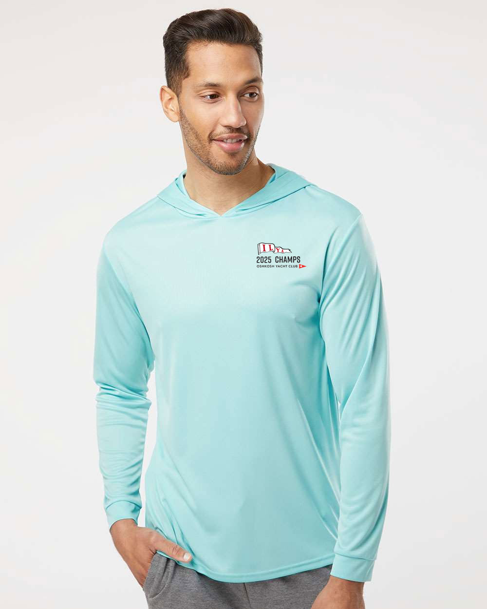 ILYA Champs Men's Performance Hooded Long Sleeve T-Shirt