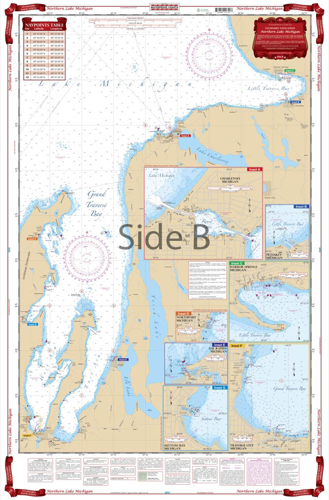 Waterproof Charts Northern Lake Michigan Navigation Chart 72