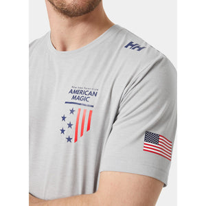 Helly Hansen Men's American Magic HP Racing Quick Dry T-Shirt Grey