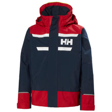 Load image into Gallery viewer, Helly Hansen Juniors&#39; Salt Port 2.0 Sailing Jacket Navy