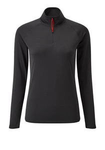 Gill Women's UV Tec Long Sleeve Zip Tee Charcoal